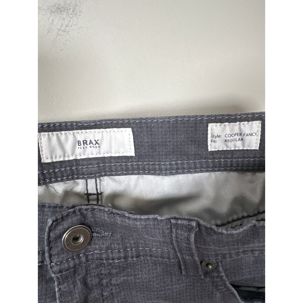 Brax Cooper Fancy Regular 33/30 Gray Comfort Chino Office Casual - Picture 7 of 10